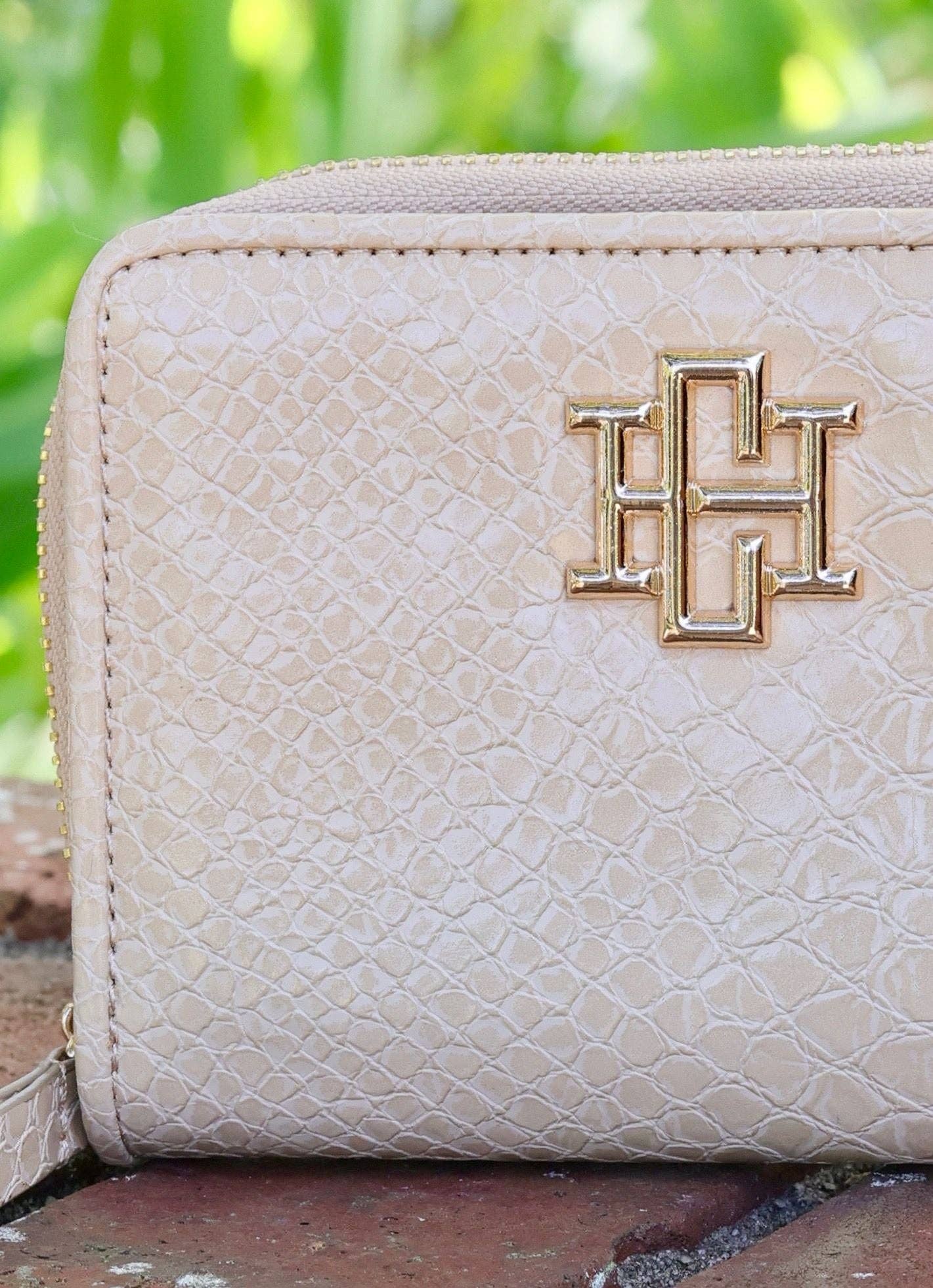 Tan Nadine Zippered Wallet