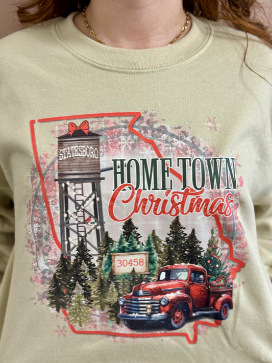 Hometown Christmas Crewneck-Statesboro