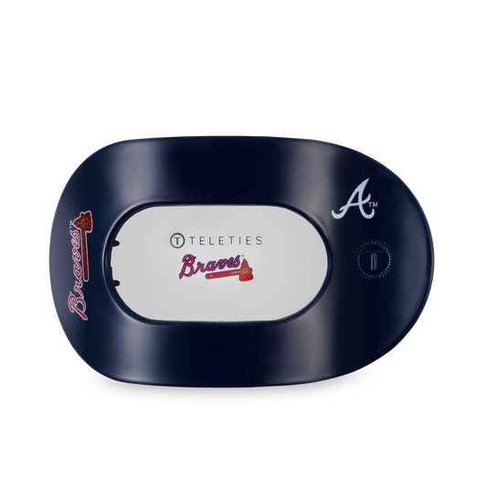 Flat Round Hair Clip | Large | Atlanta Braves