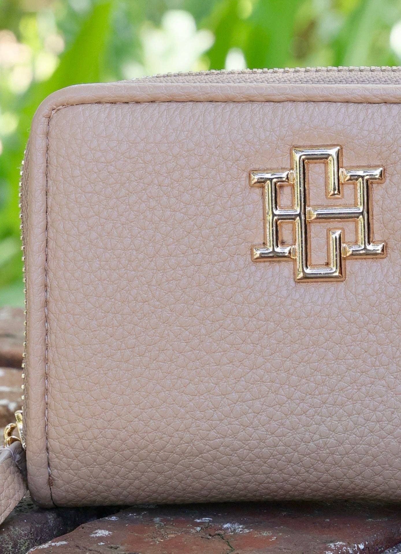 Taupe Nadine Zippered Wallet