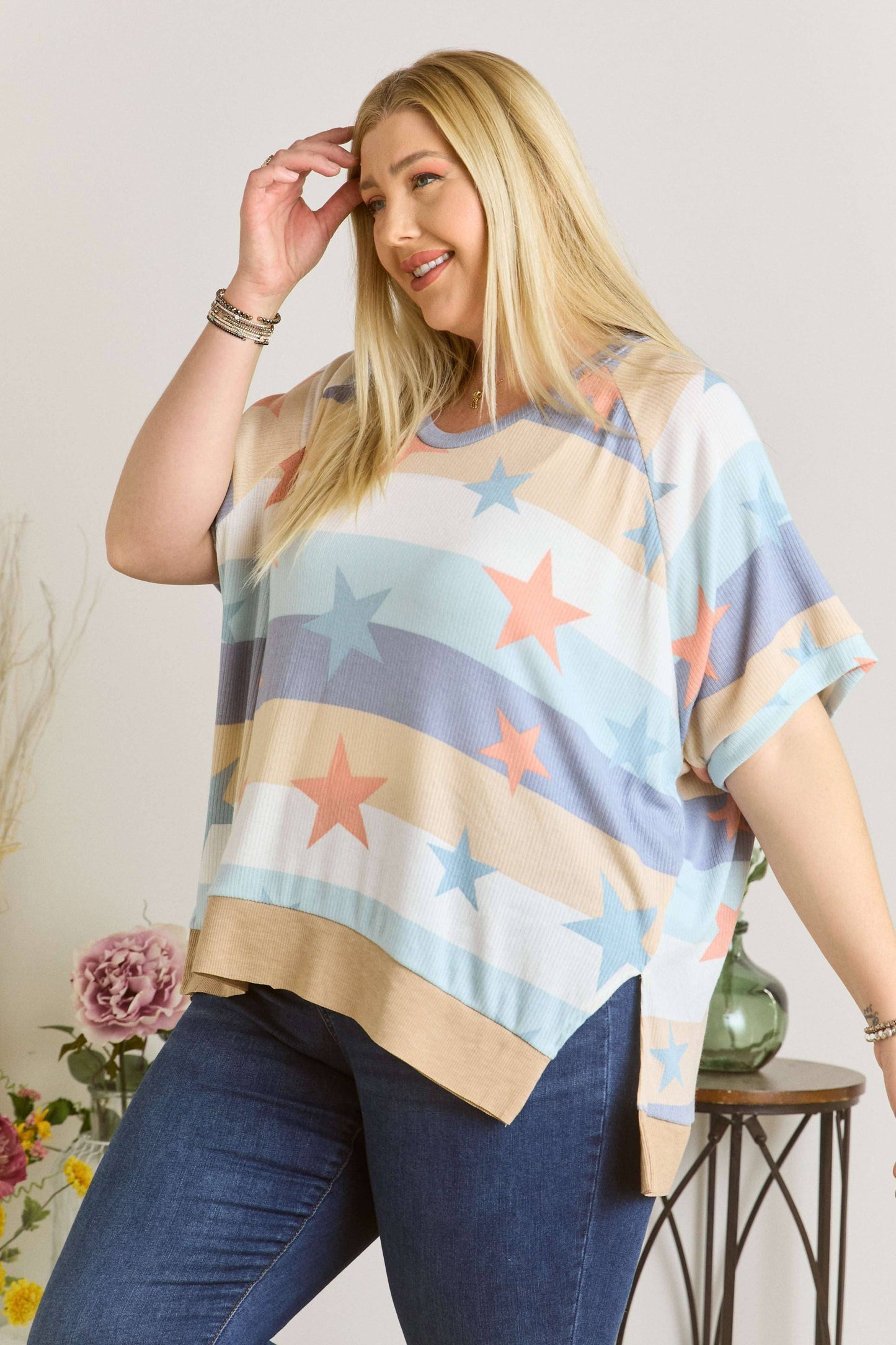 Plus Star Tunic Top