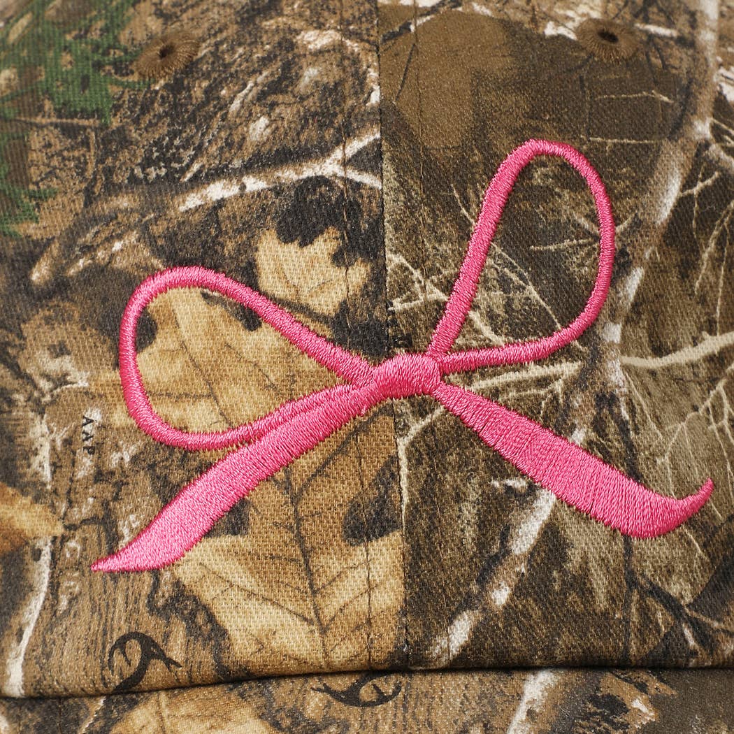 Bow Embroidery Realtree Camo Baseball Cap