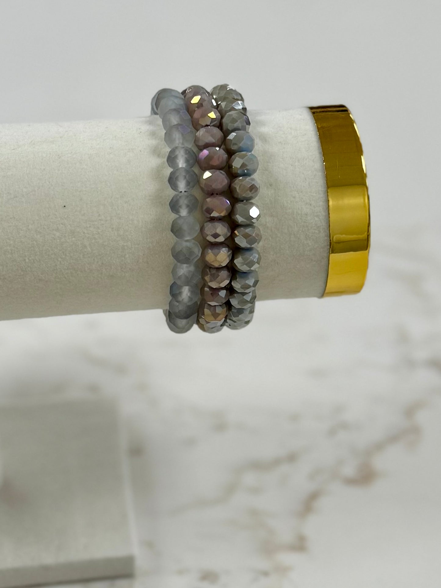 3pc Bracelet Set- Shades Of Grey