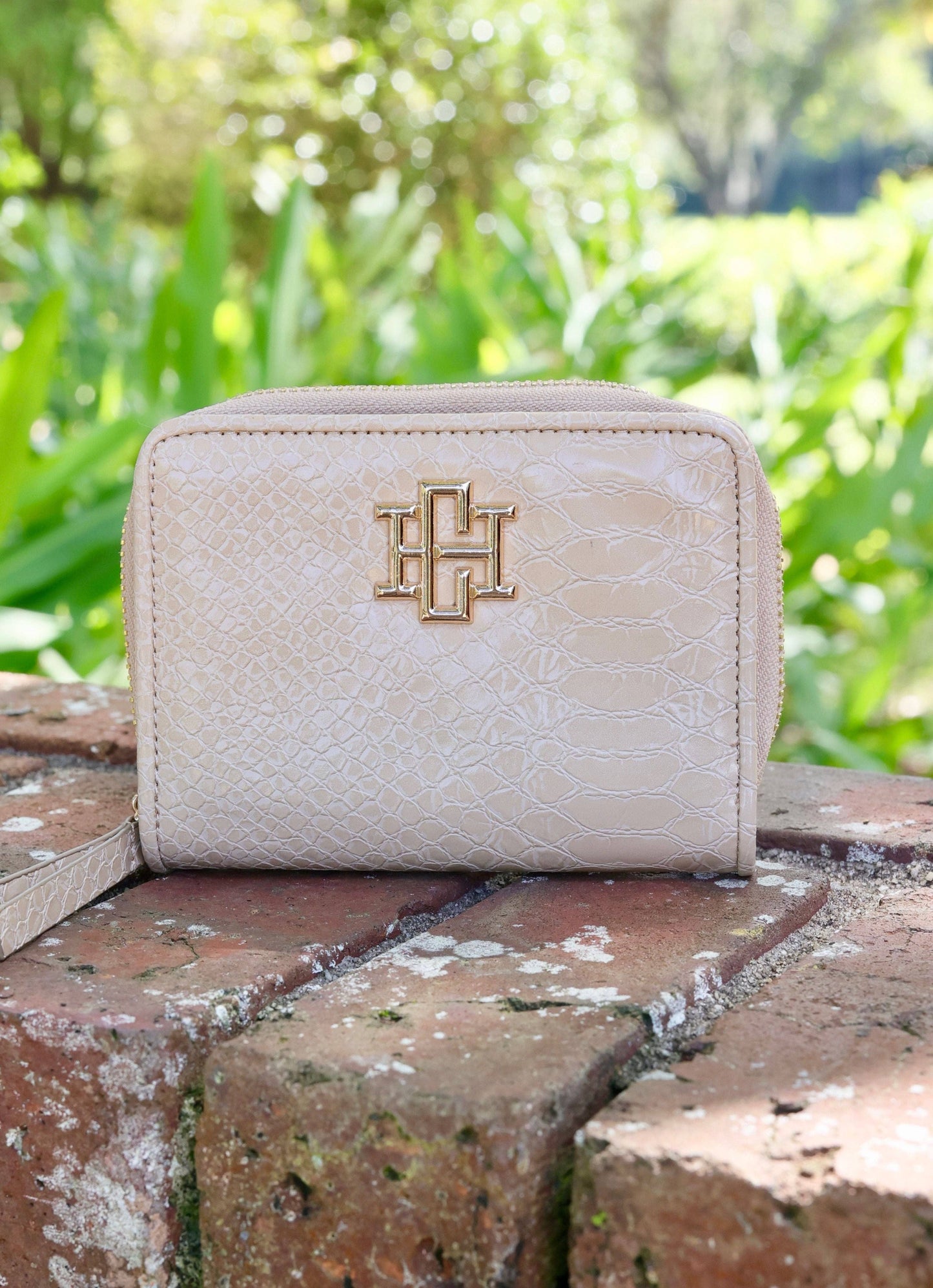 Tan Nadine Zippered Wallet