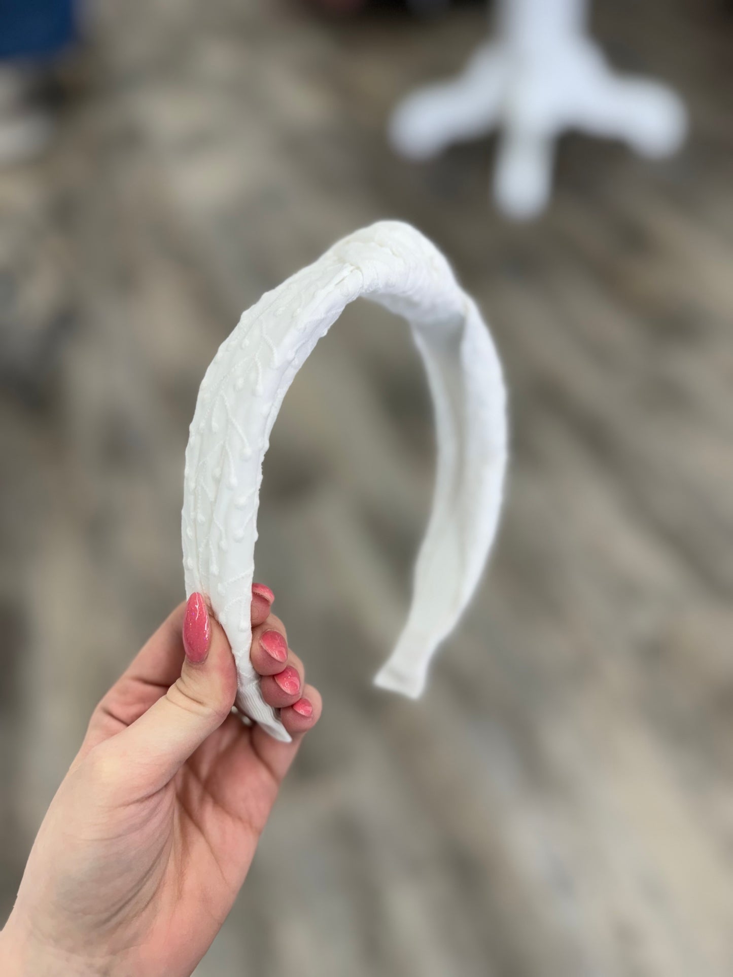White Eyelet Headband