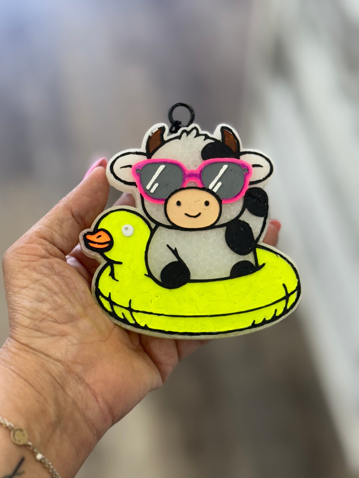 Cow Summertime Car Freshie- Summer Block Party