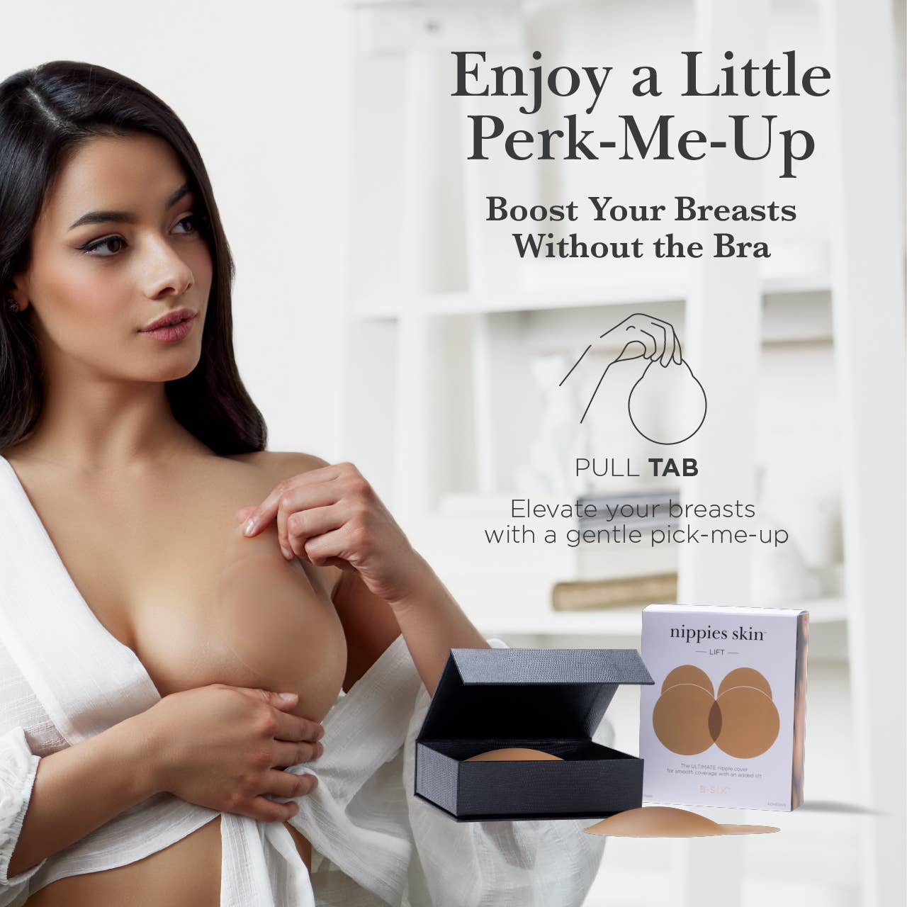 Nippies Skin Adhesive Nipple Covers with Lifting Tab: Coco / Size 1 (A-C cups)