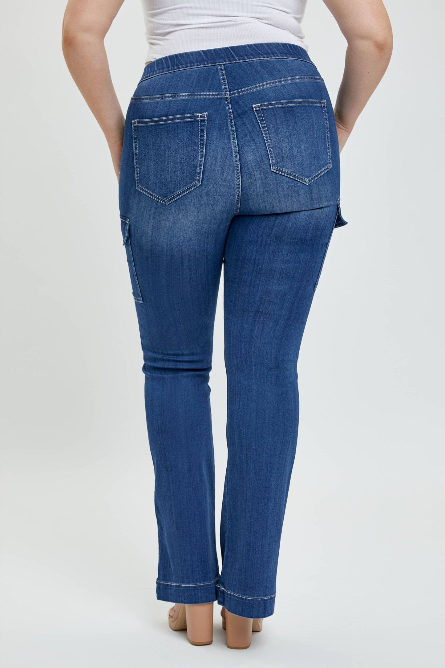 Cello Plus Flare Jegging with Cargo Pockets