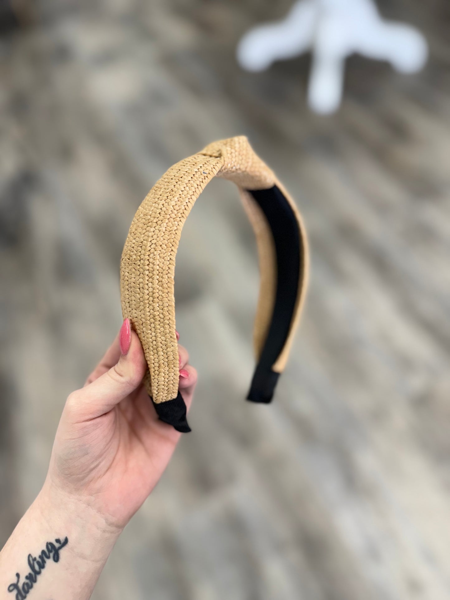 Tan Wicker Headband