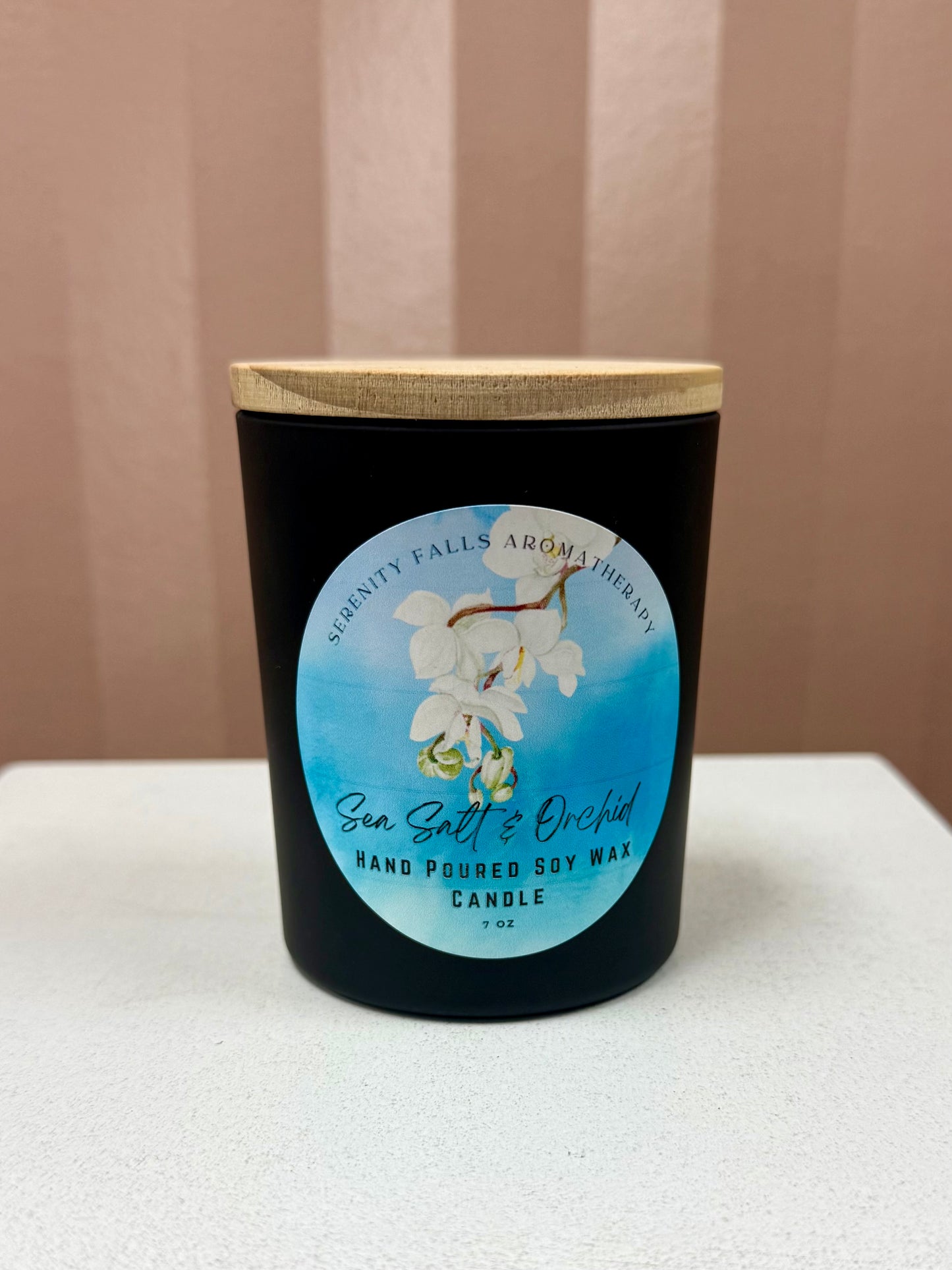Serenity Falls Sea Salt & Orchid 7oz Candle