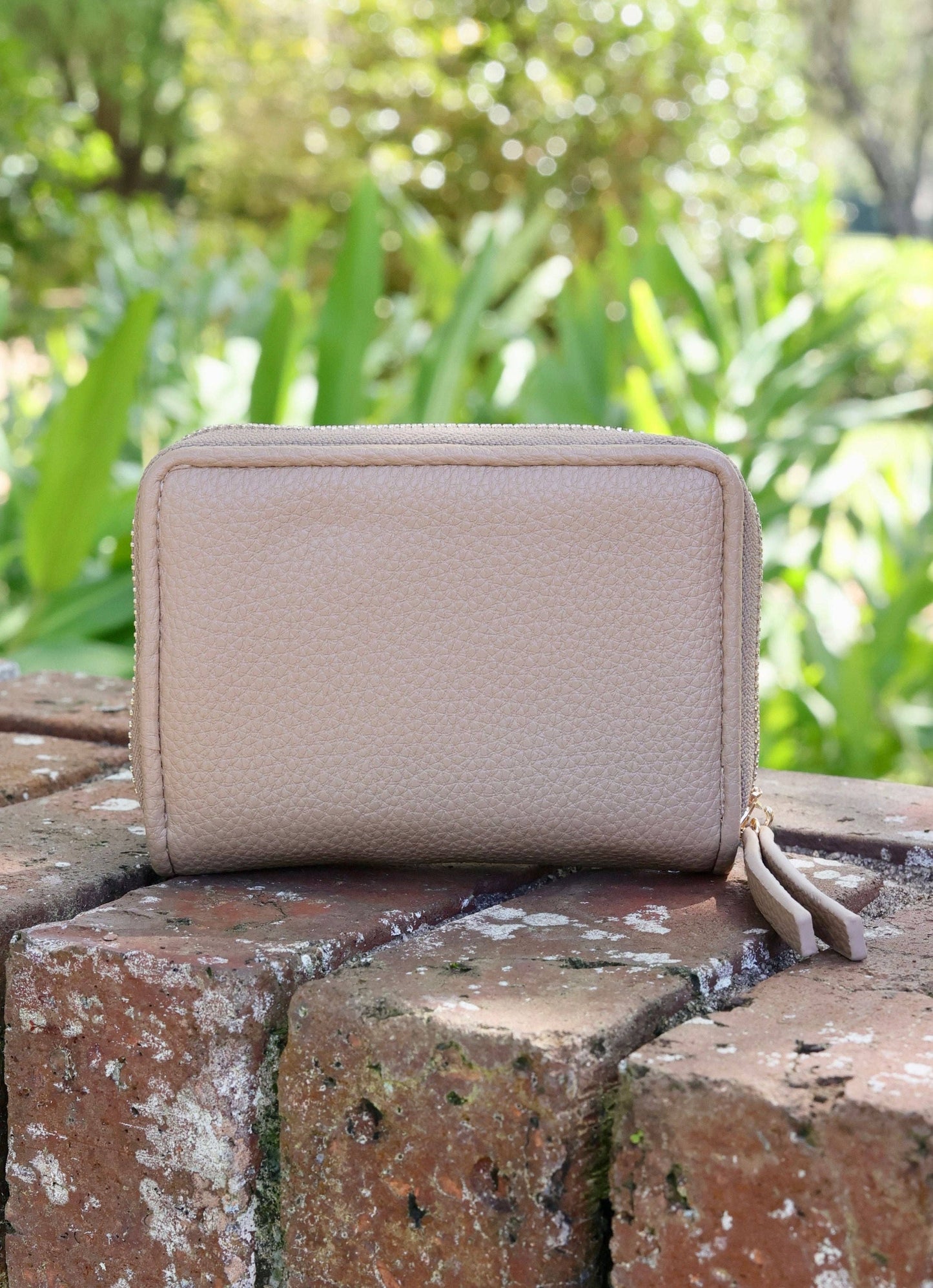 Taupe Nadine Zippered Wallet