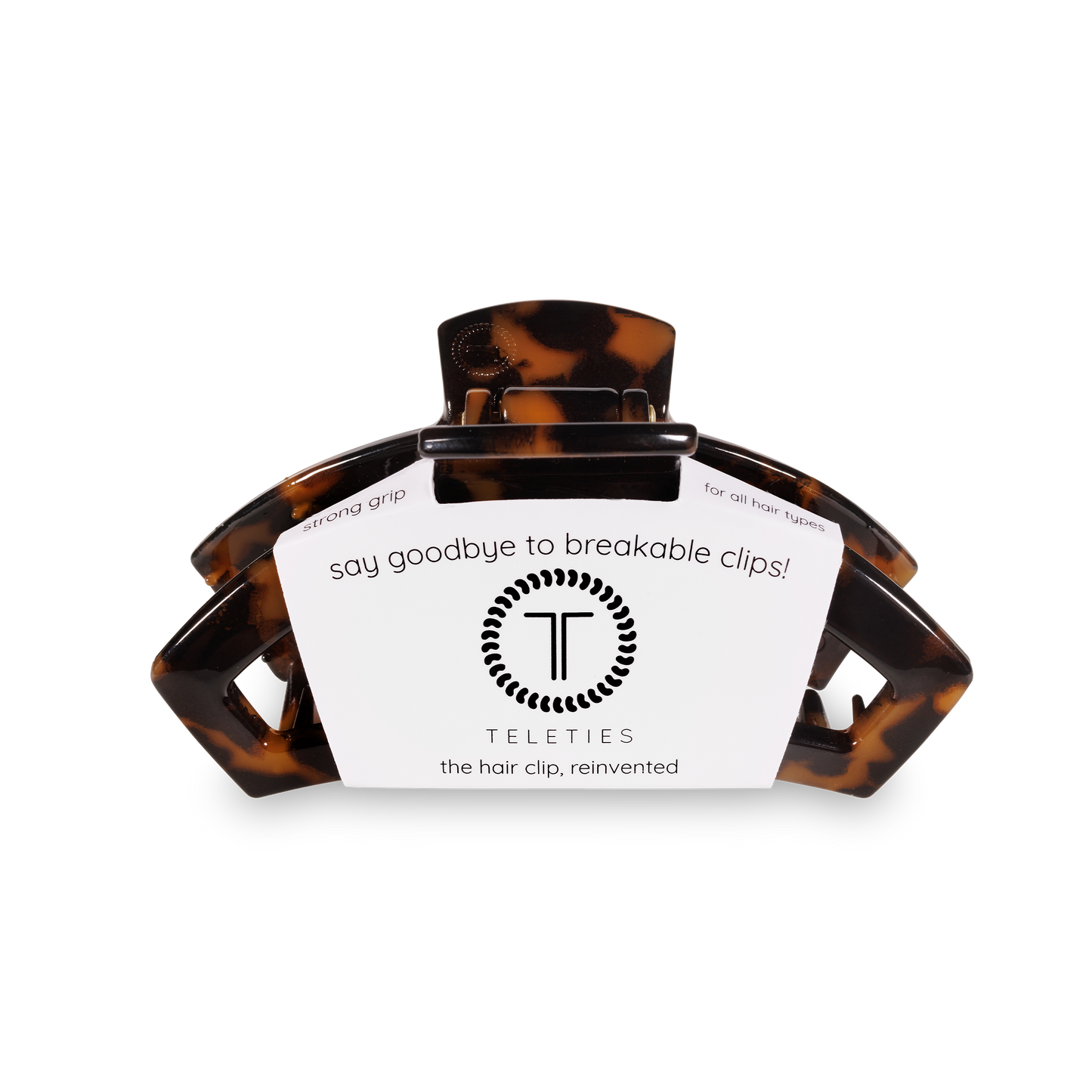 Teleties Open Tortoise Medium Hair Clip