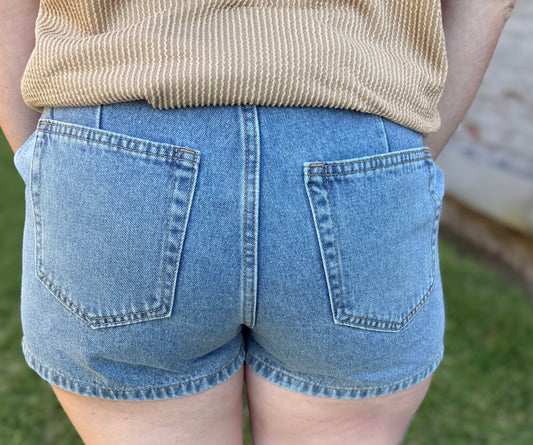Denim Wrap Skort