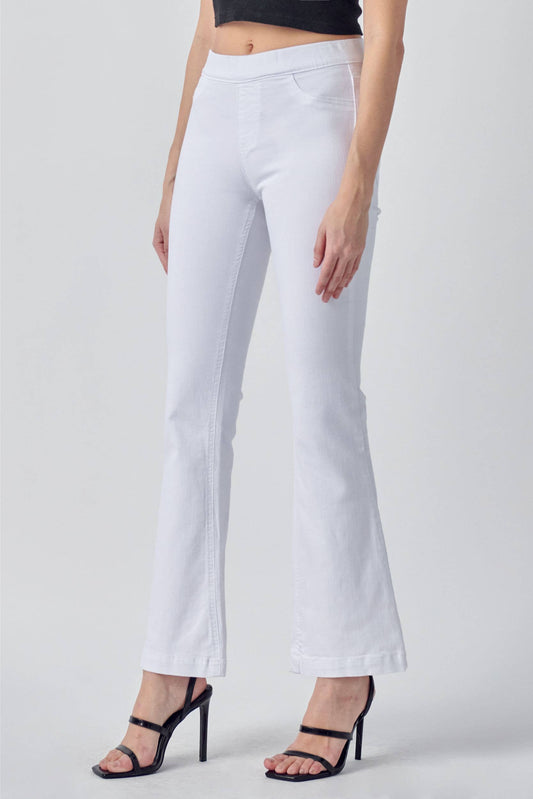 Cello Petite White Flare Jegging