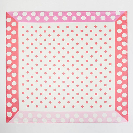 Pink Polka Dot Bandana Scarf