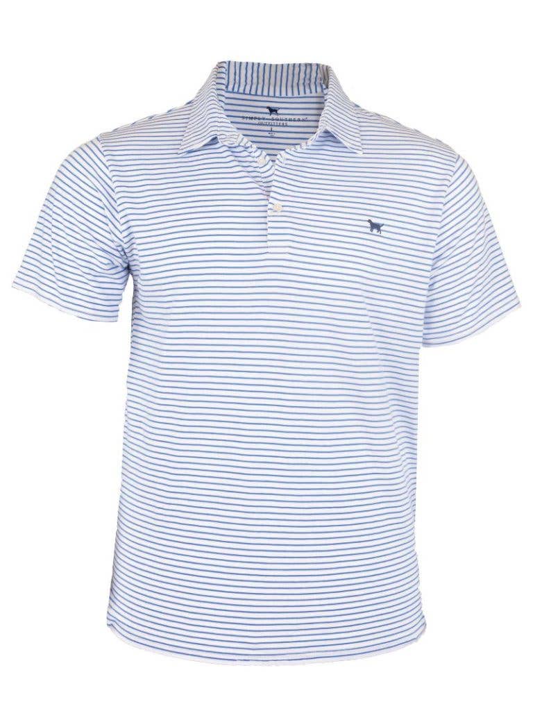 SS Blue Stripe Polo