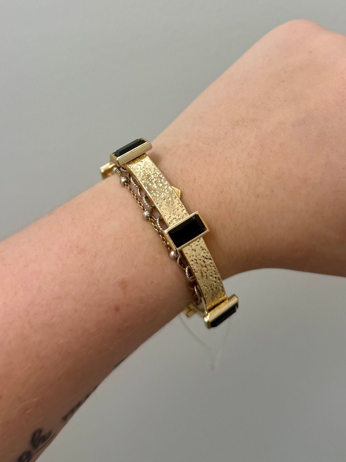 Gold & Black Jewel Bracelet
