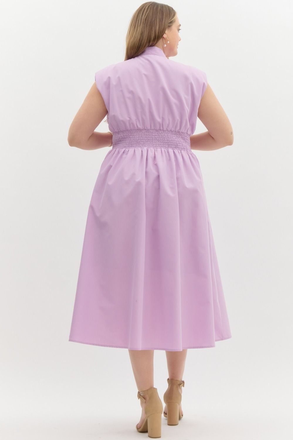 Plus Lavender Zip Dress