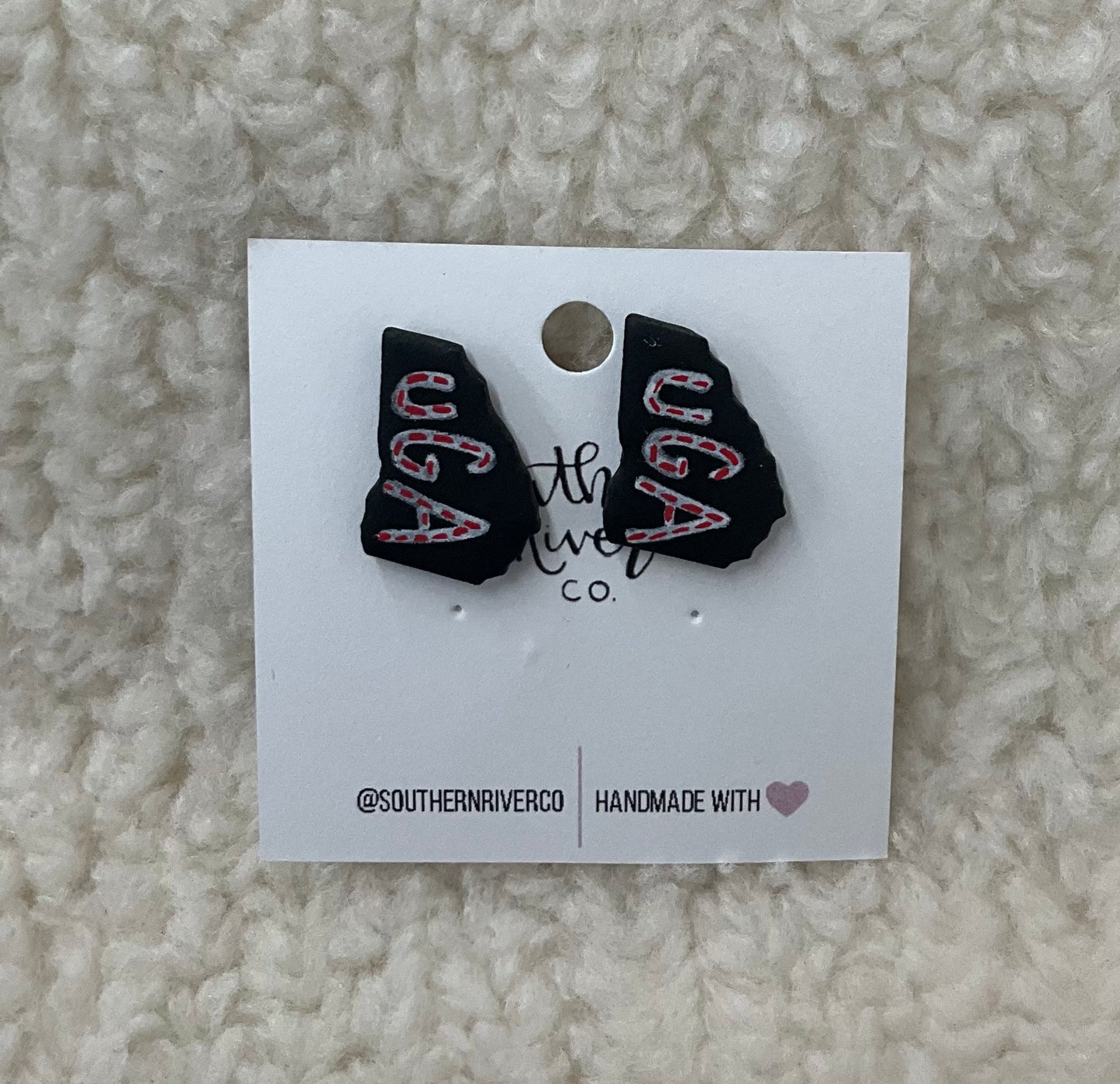 Black Dot Georgia Studs