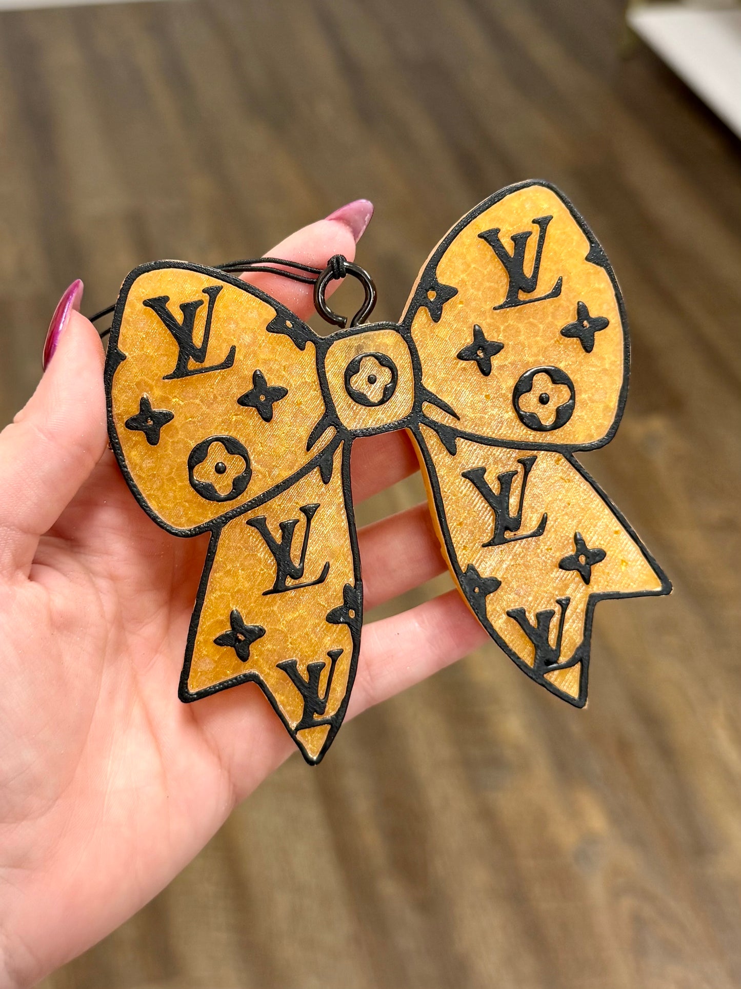 LV Bow Car Freshie - Summer Block Party