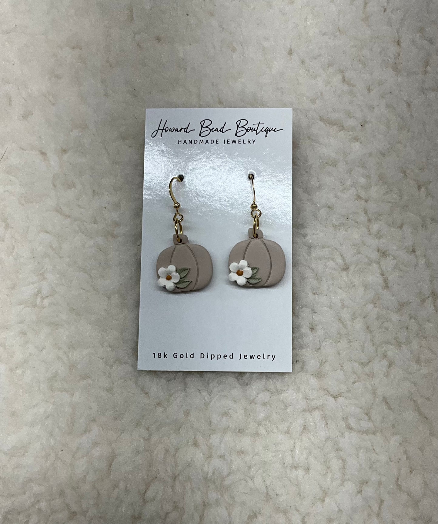 Pumpkin Flower Dangle Earrings