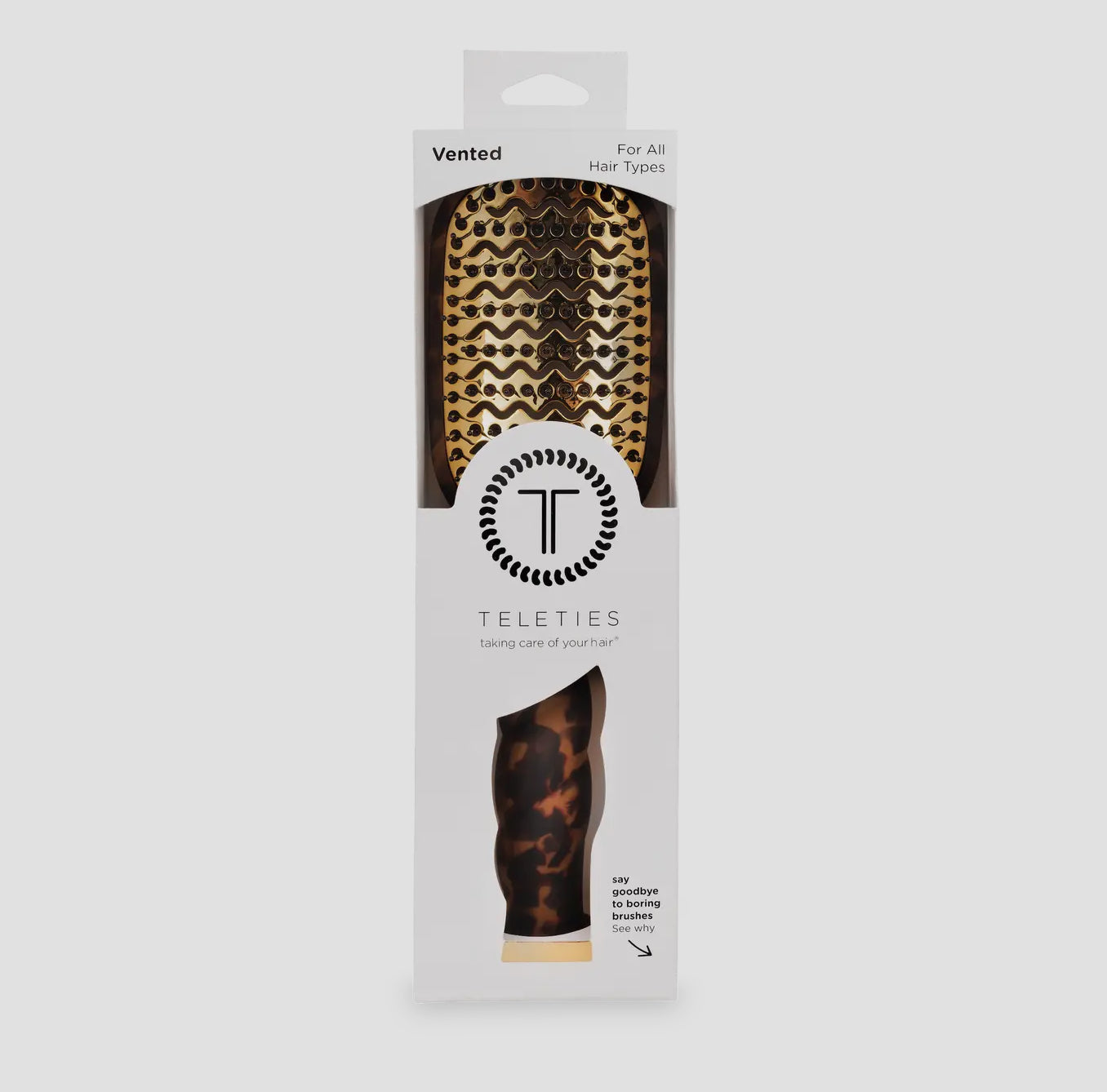 TELETIES Tortoise Vented Hair Brush