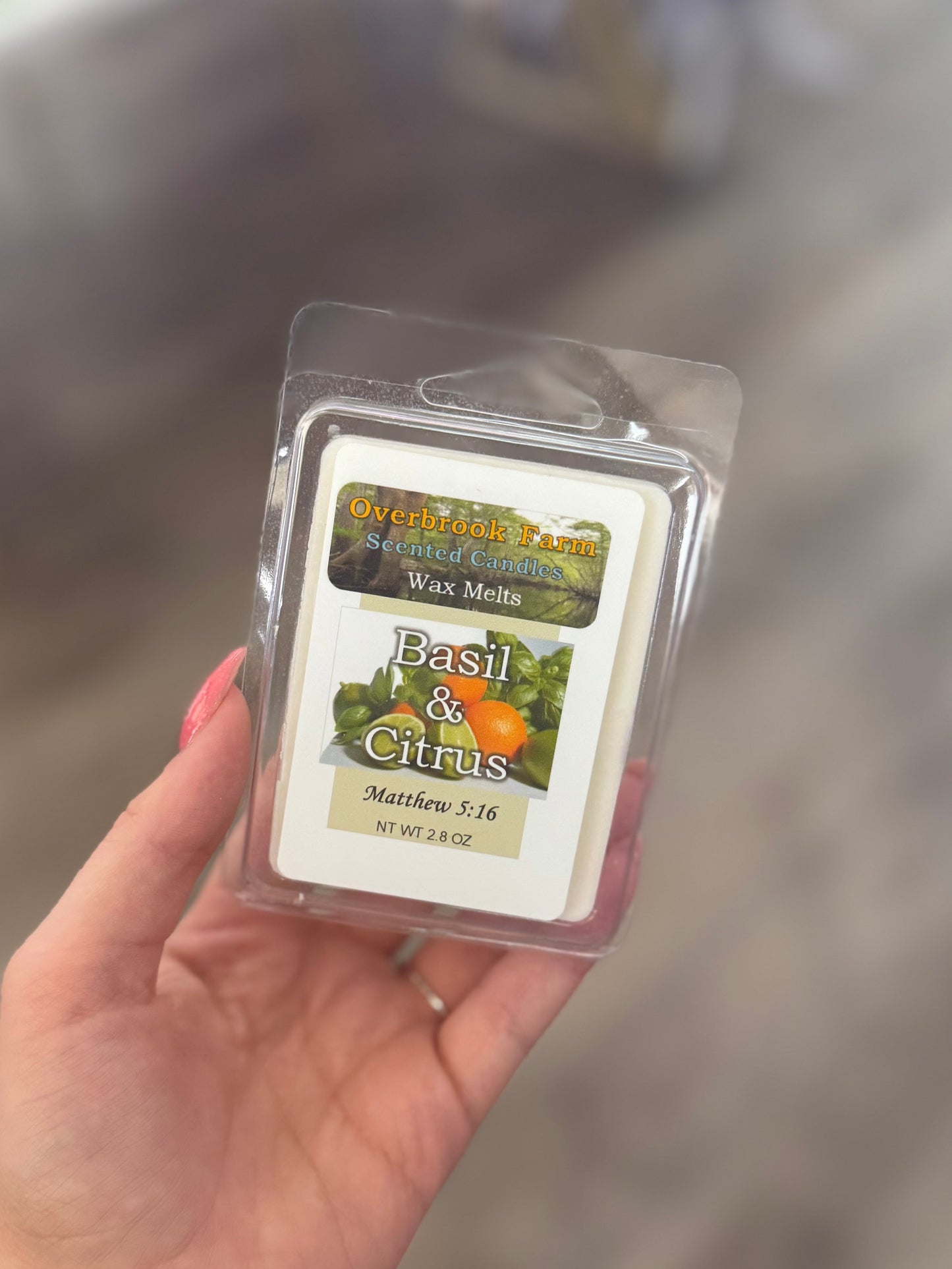 Overbrook Farm- Basil & Citrus Wax Melt