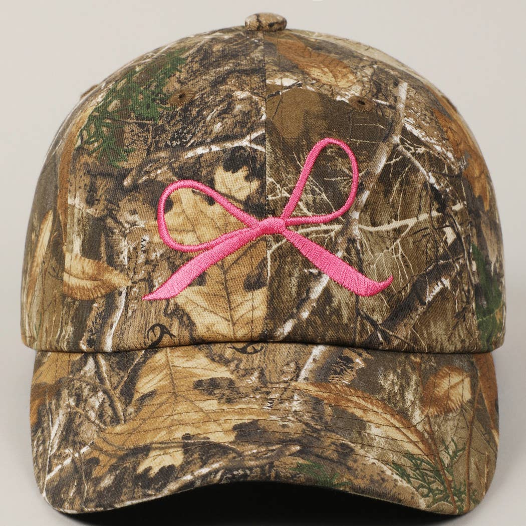 Bow Embroidery Realtree Camo Baseball Cap
