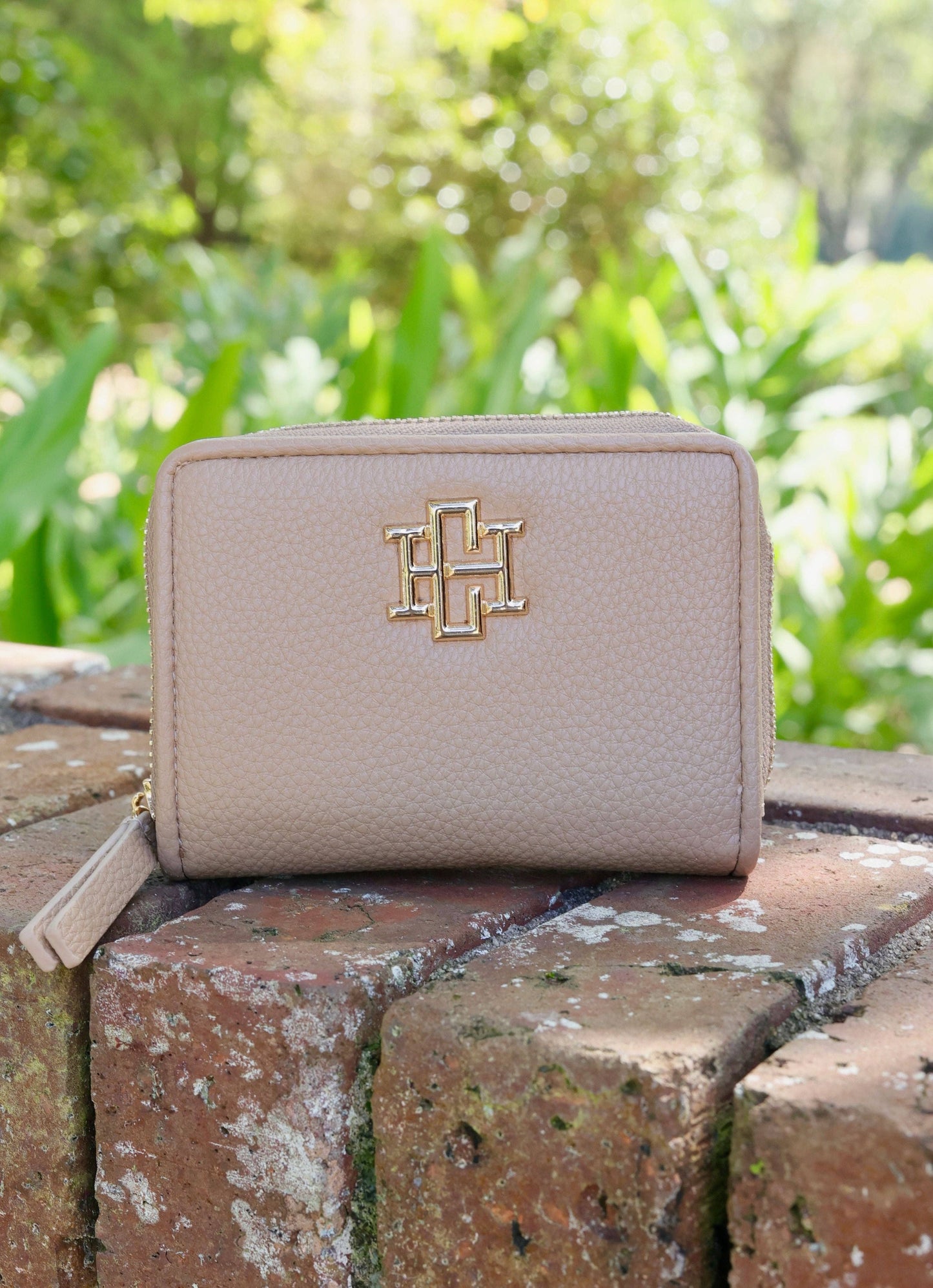 Taupe Nadine Zippered Wallet