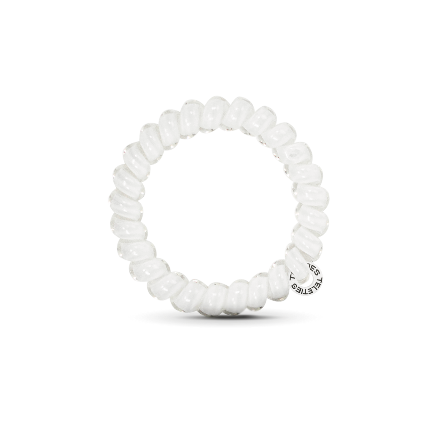Coconut White - Large Spiral Hair Coils, Hair Ties, 3-pack: Large