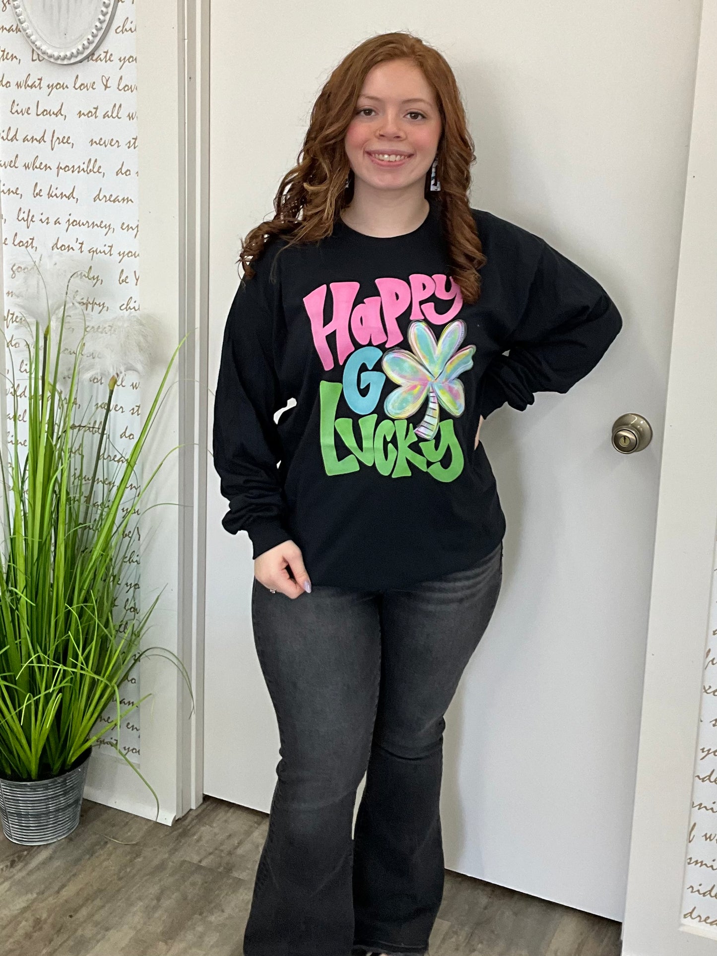 Happy Go Lucky Long Sleeve Tee