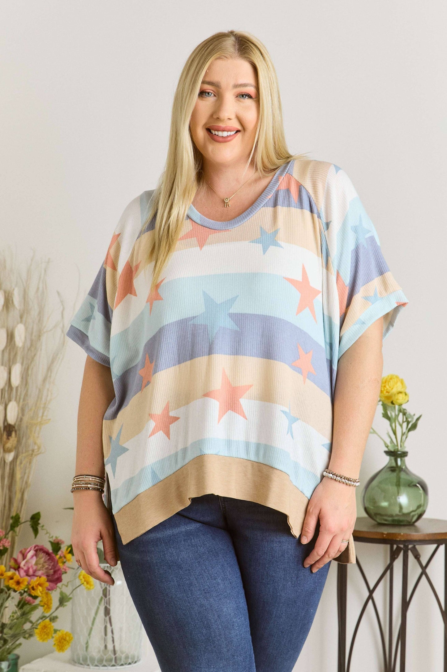 Plus Star Tunic Top
