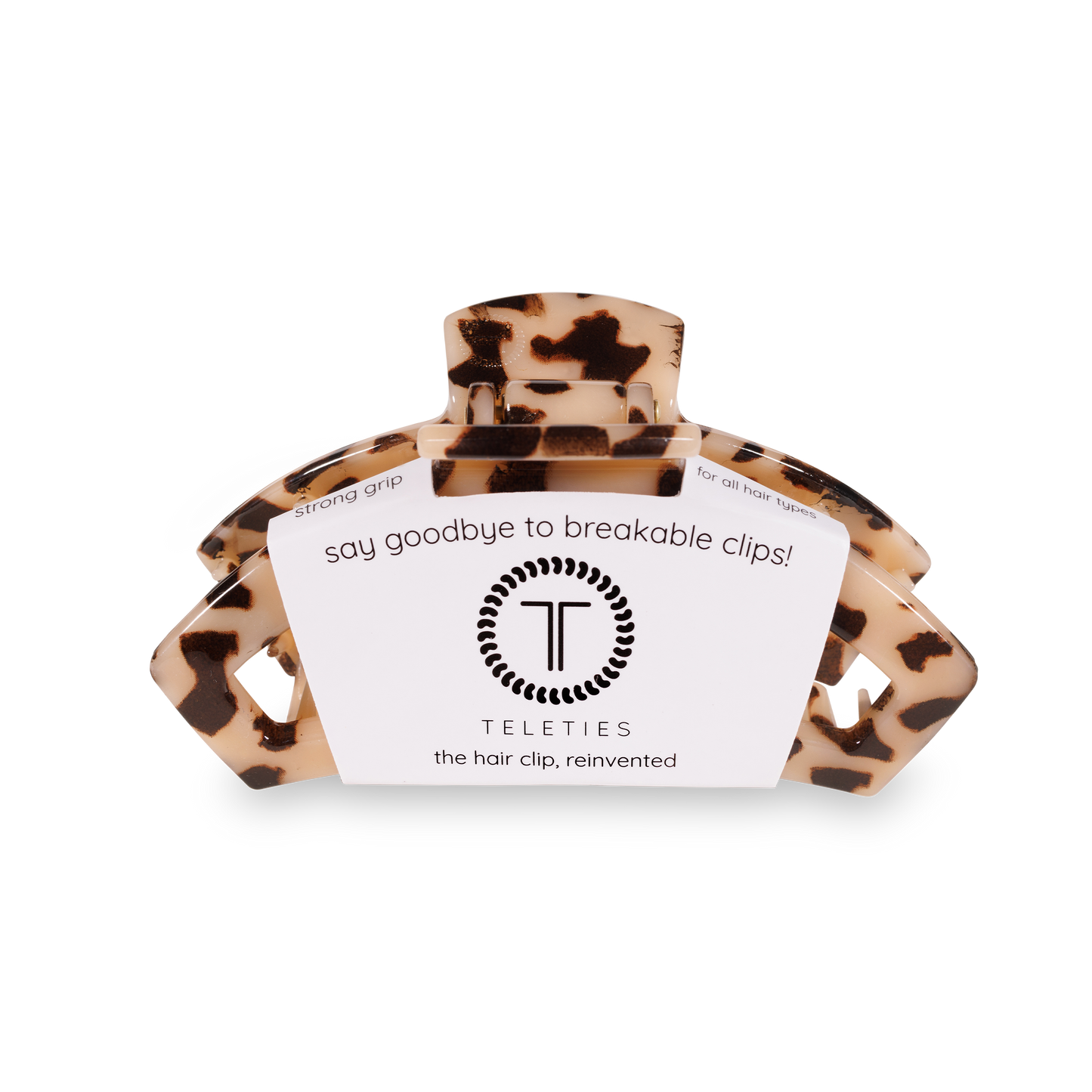 Teleties Open Blonde Tortoise Medium Hair Clip