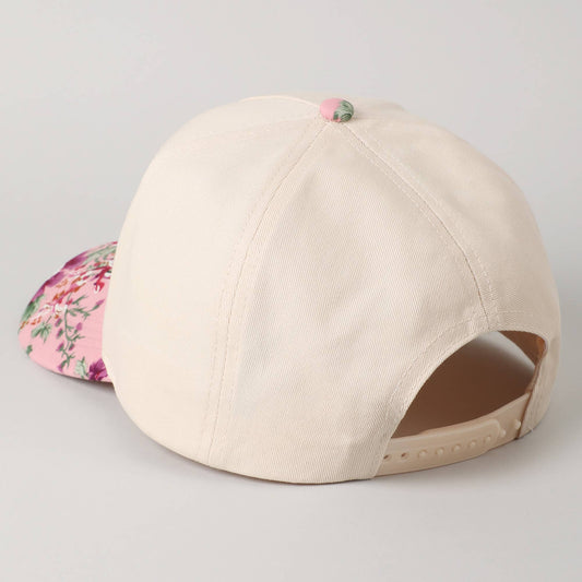 Mama Embroidery Floral Trucker Hat