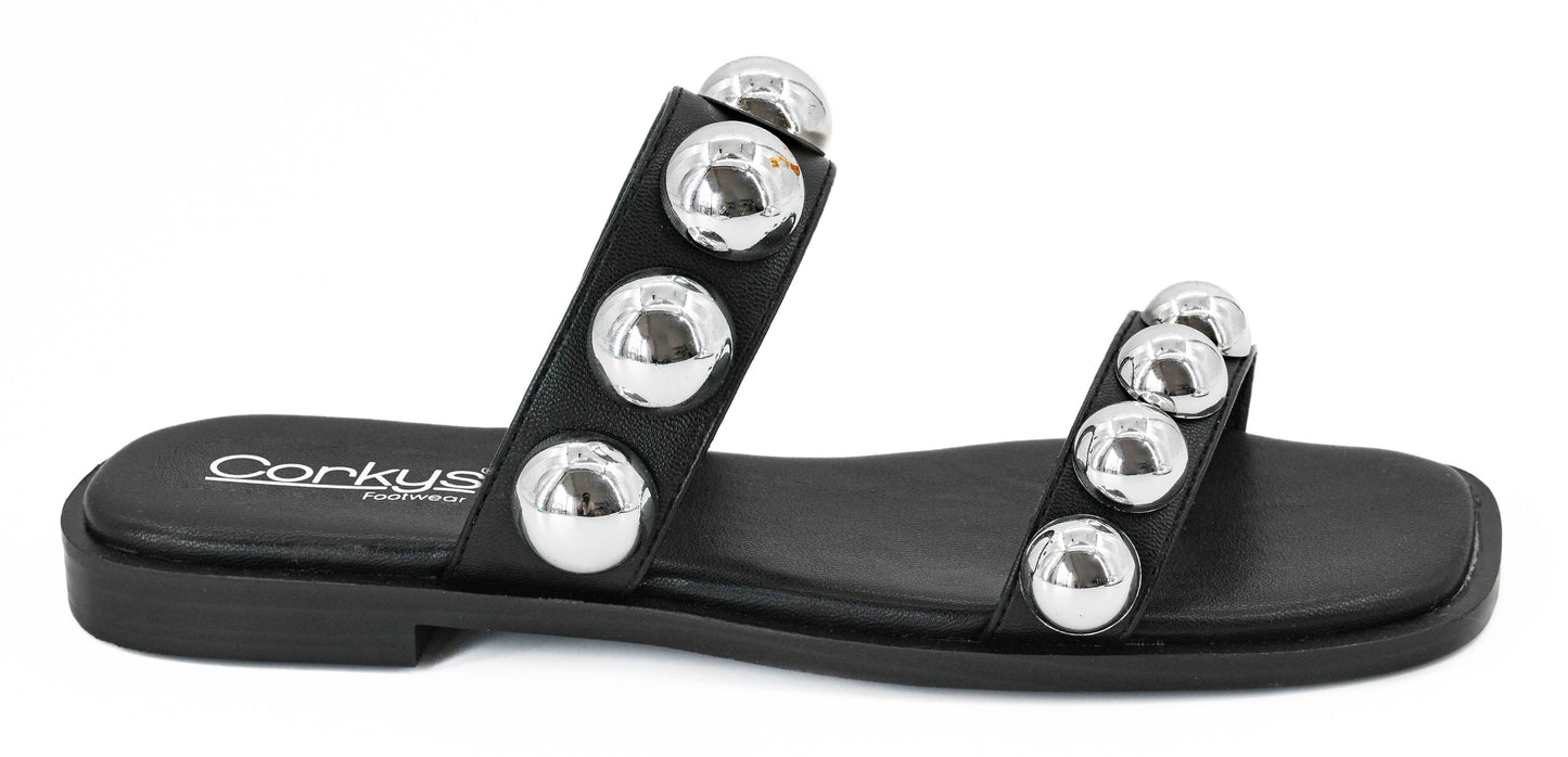Corkys Catch a Buzz Black Sandal