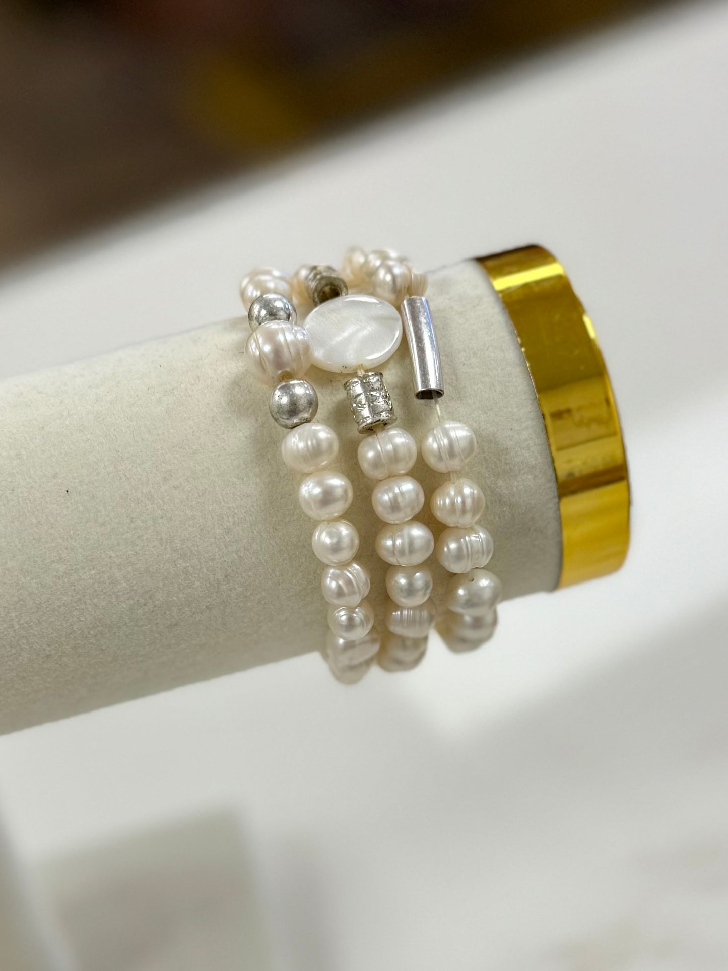Pearl Bead Bracelet Set