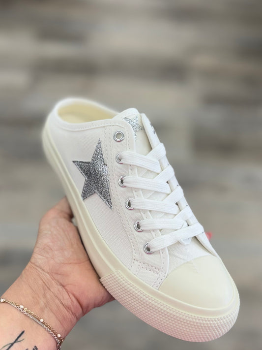 White Star Open Heel Sneaker