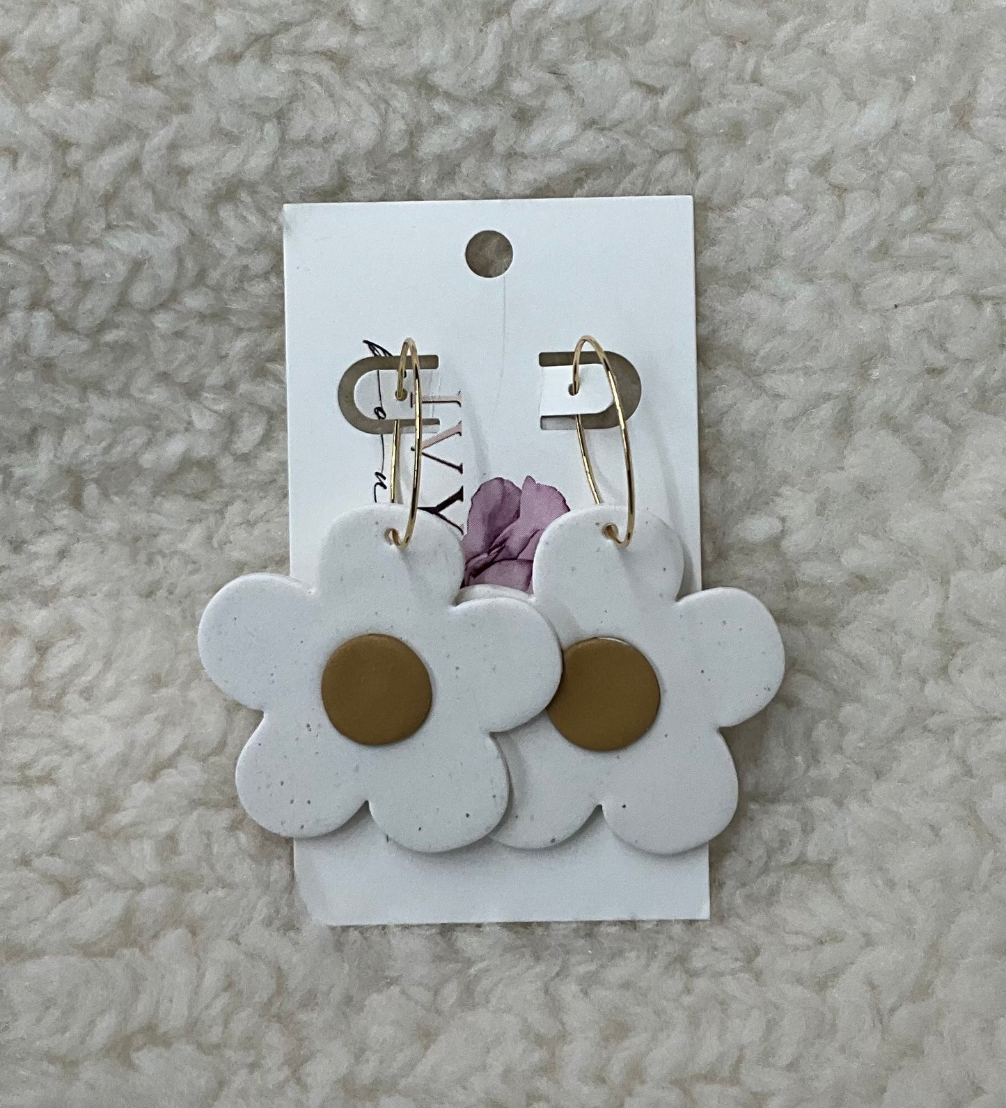 Flower Dangle Hoop Earring