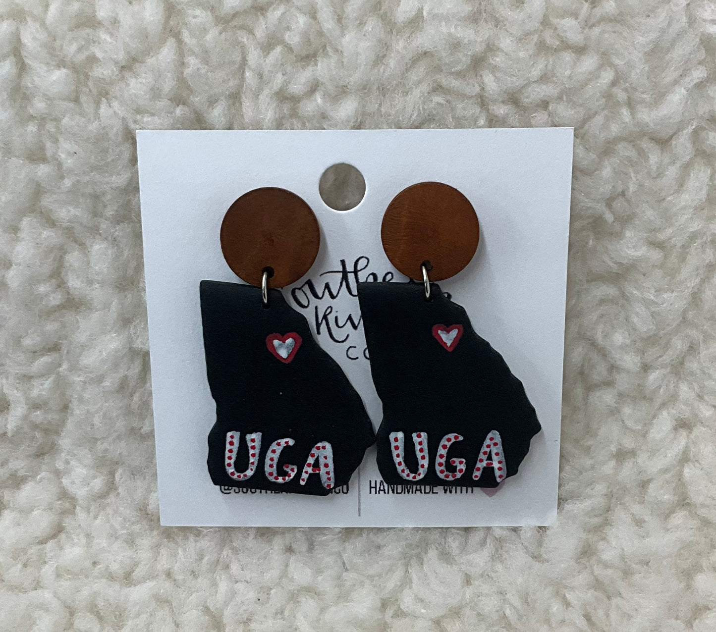 Black Heart Georgia Dangle Earrings