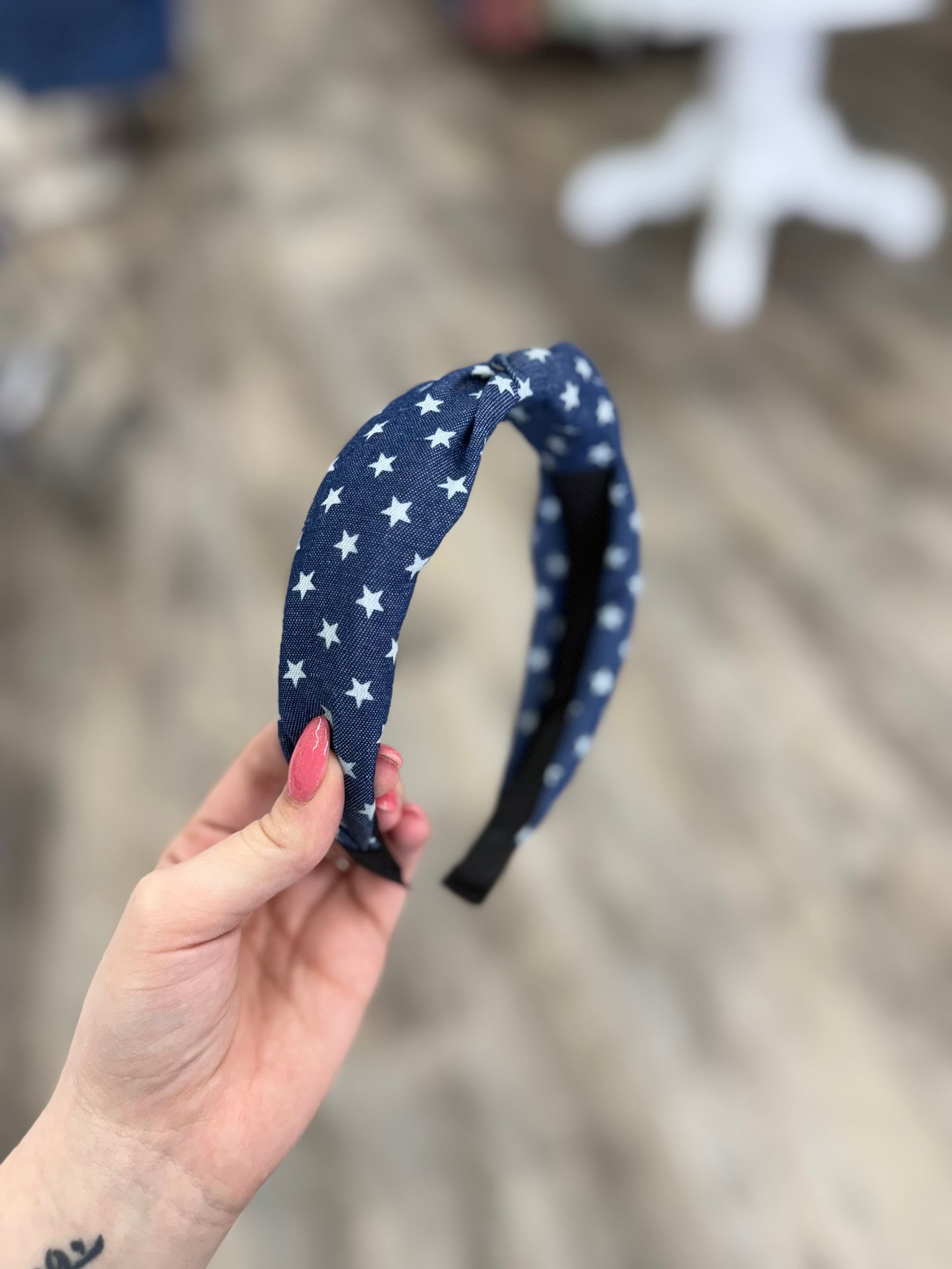 Denim Star Headband