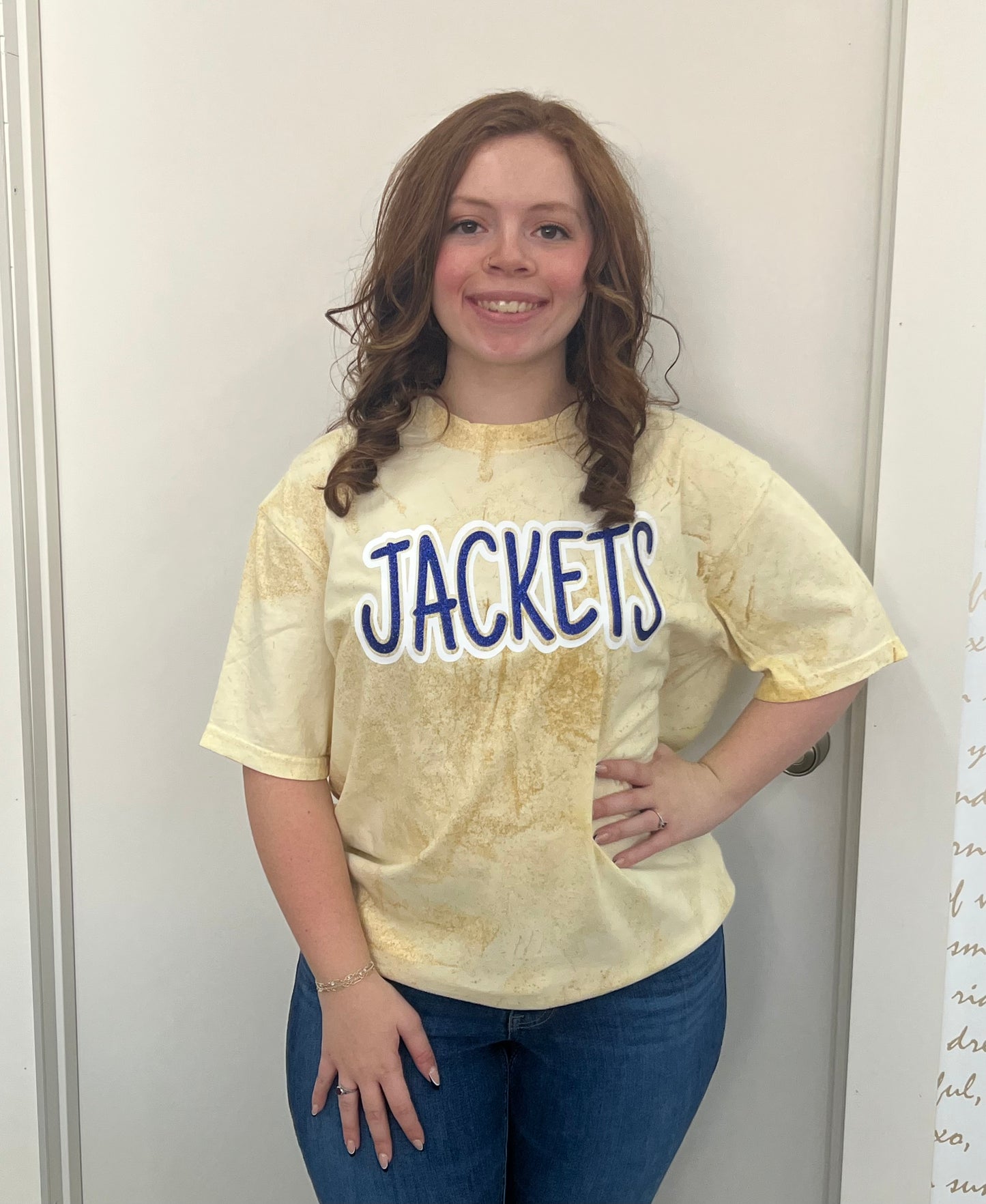 Yellow Jackets Glitter Tee
