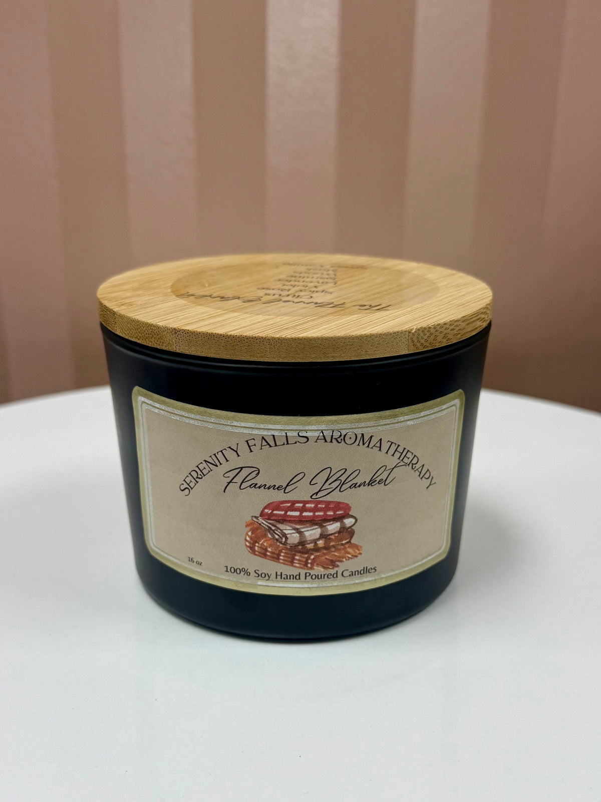 Serenity Falls Flannel Blanket 16 oz. Candle
