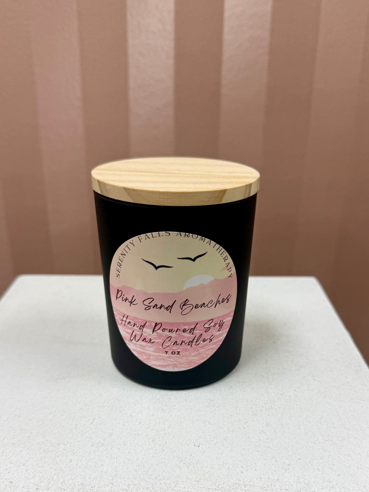 Serenity Falls Pink Sand Beaches 7oz Candle