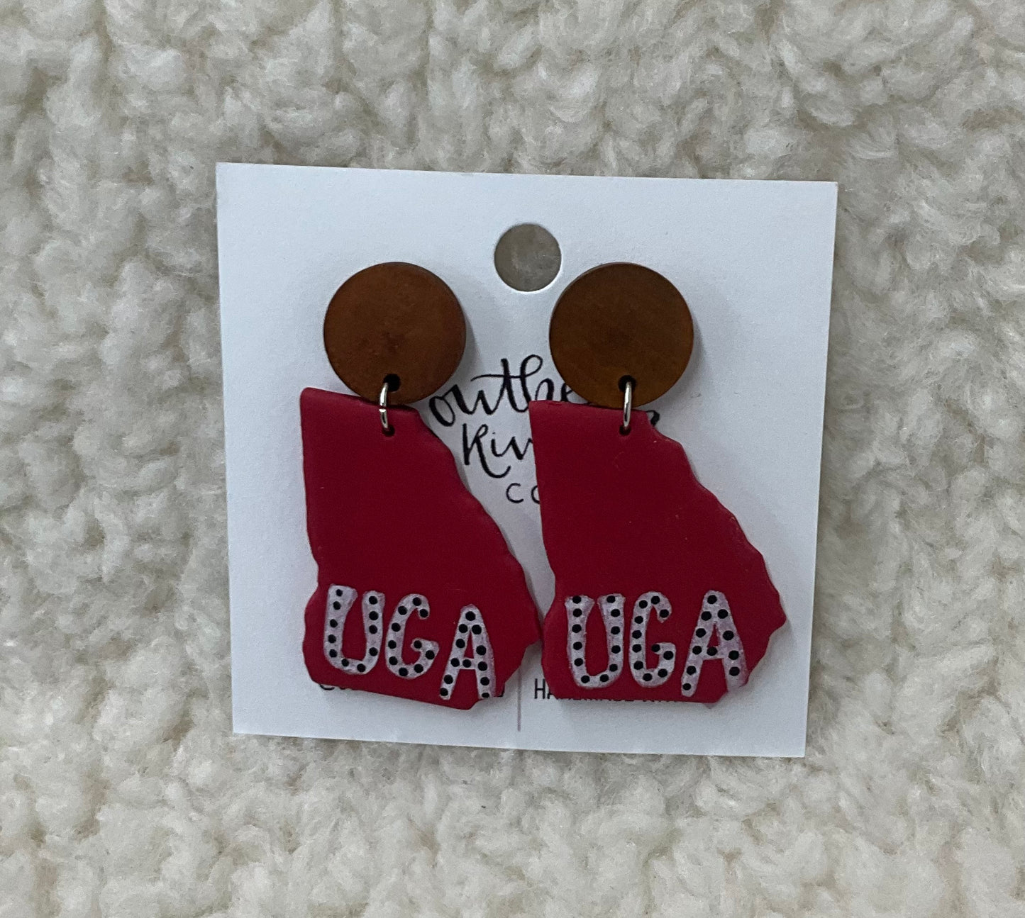 Red Georgia Dangle Earrings