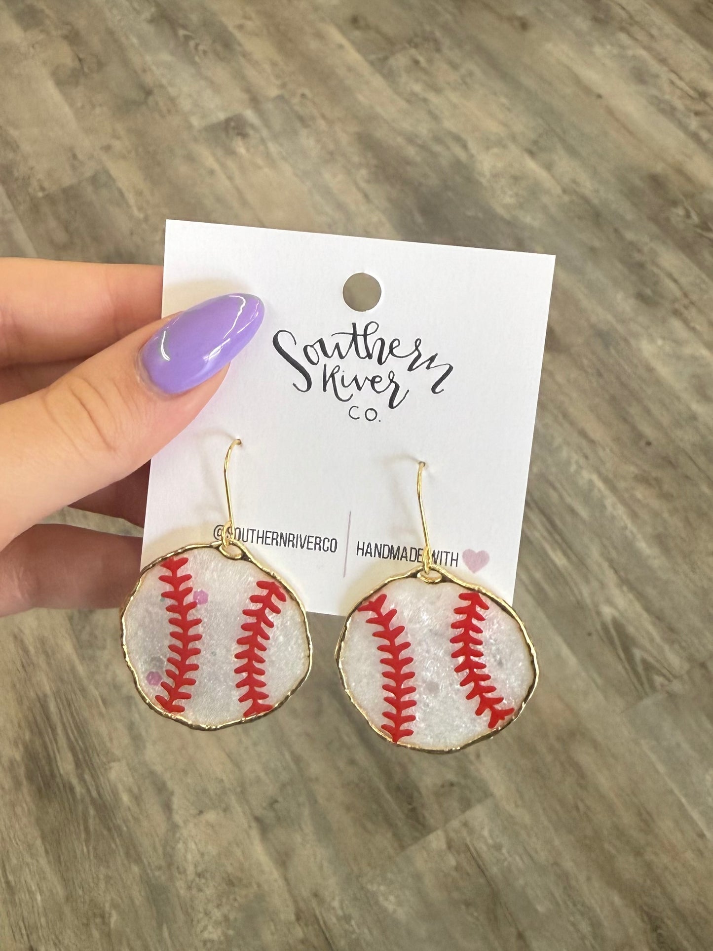 Baseball Acrylic Dangles