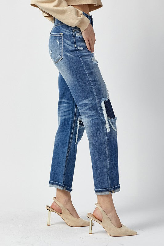 High Rise Straight Jeans