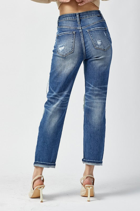 High Rise Straight Jeans