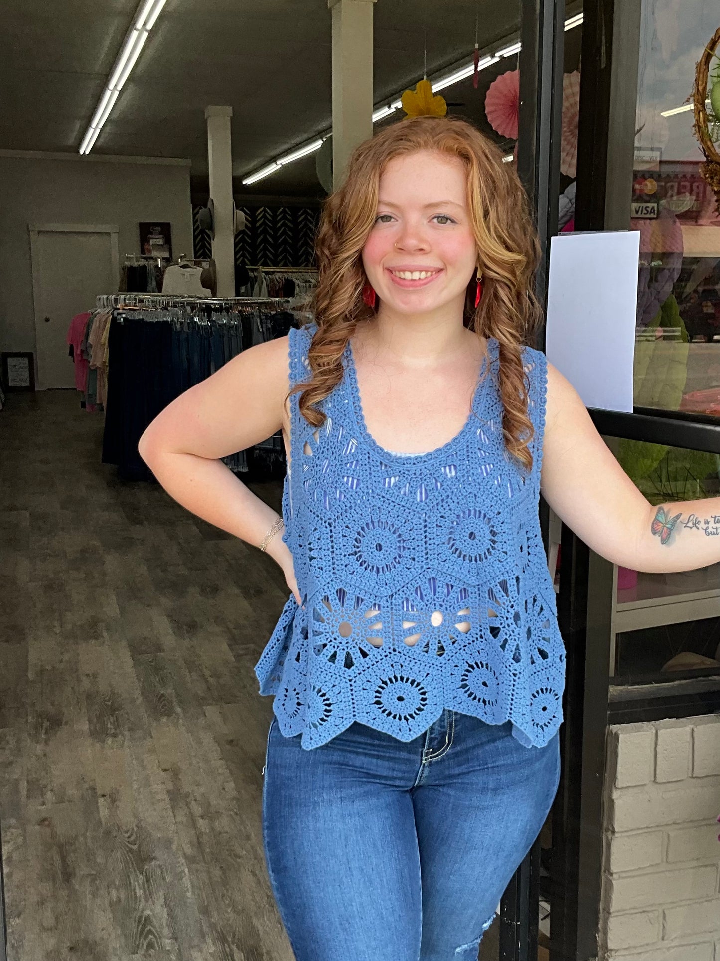 Casual Crochet Tank Top (One Size)