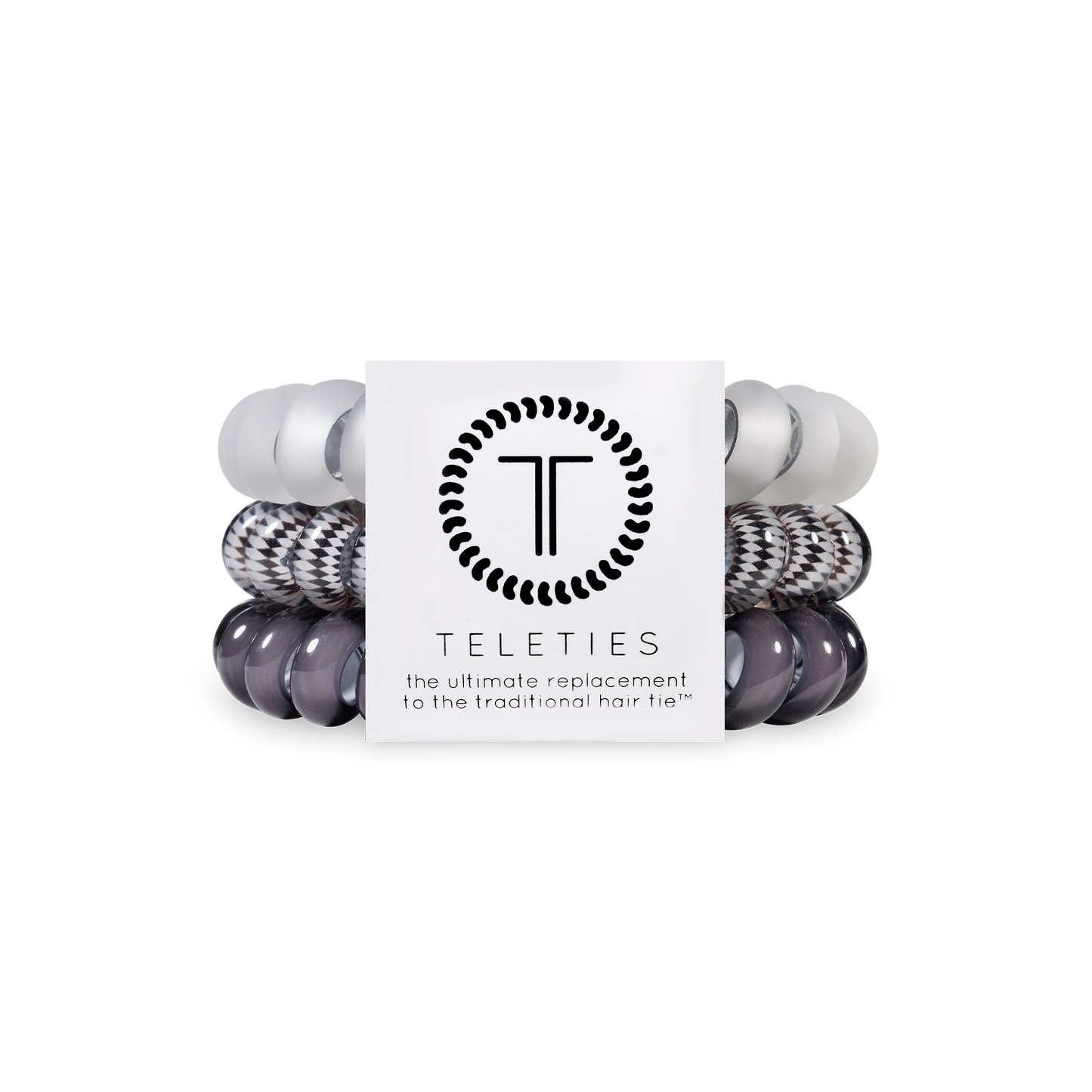 Teleties Silver Flames Large Spiral Hair Coils