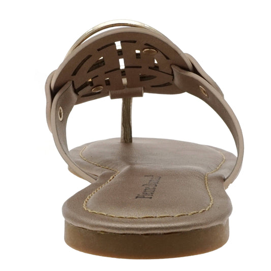 Rose-Gold Emblem Sandals